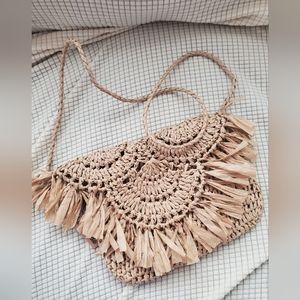 Francescas handmade straw crossbody bag